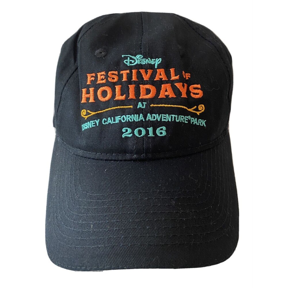 Disney DCA Festival Of Holidays 2016 Cap Hat Adjustable Strap Black